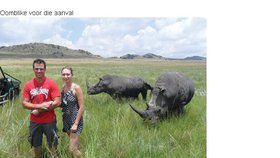 Chantal při focení na safari napadl nosorožec a prorazil jí hrudní koš