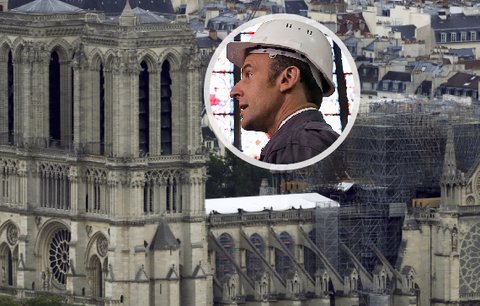 Dodrží Macron slib? Vyhořelá chlouba Paříže se má příští rok znovu otevřít pro věřící i turisty