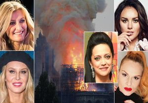 Bílá, Pazderková, Krainová a další v slzách! České celebrity hluboce zasáhl požár Notre-Dame.