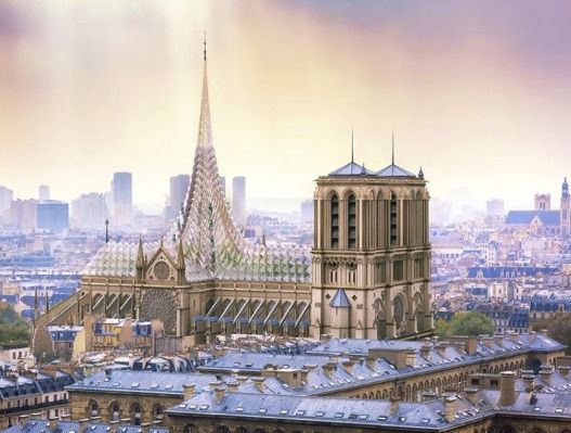 Stane se z Notre Dame ovocný sad? Architekt představil odvážný návrh