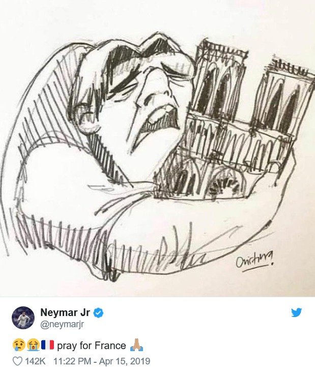 Neymar oplakal Notre Dame