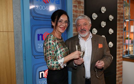 Televize Nova oslavila 30. narozeniny: Libuše Šmuclerová a Vladimír Železný
