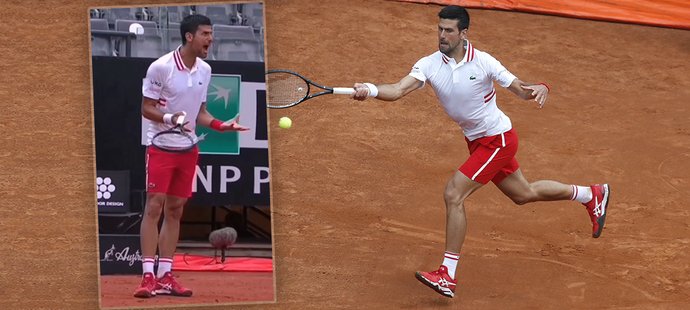Novak Djokovič měl na turnaji v Římě rozmíšku s rozhodčím.