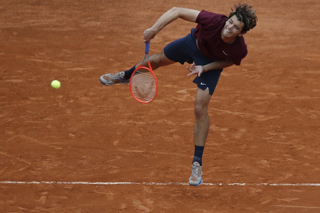 Američan Taylor Fritz na turnaji v Římě vypadl s Novakem Djokovičem.