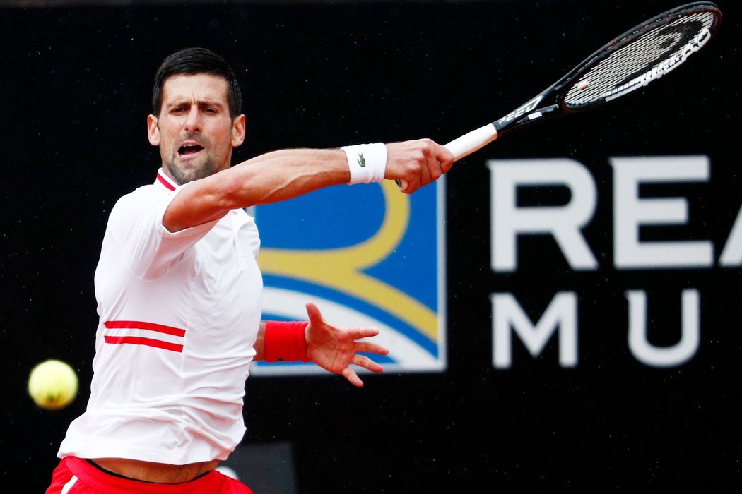 Srbský tenista Novak Djokovič na turnaji v Římě.