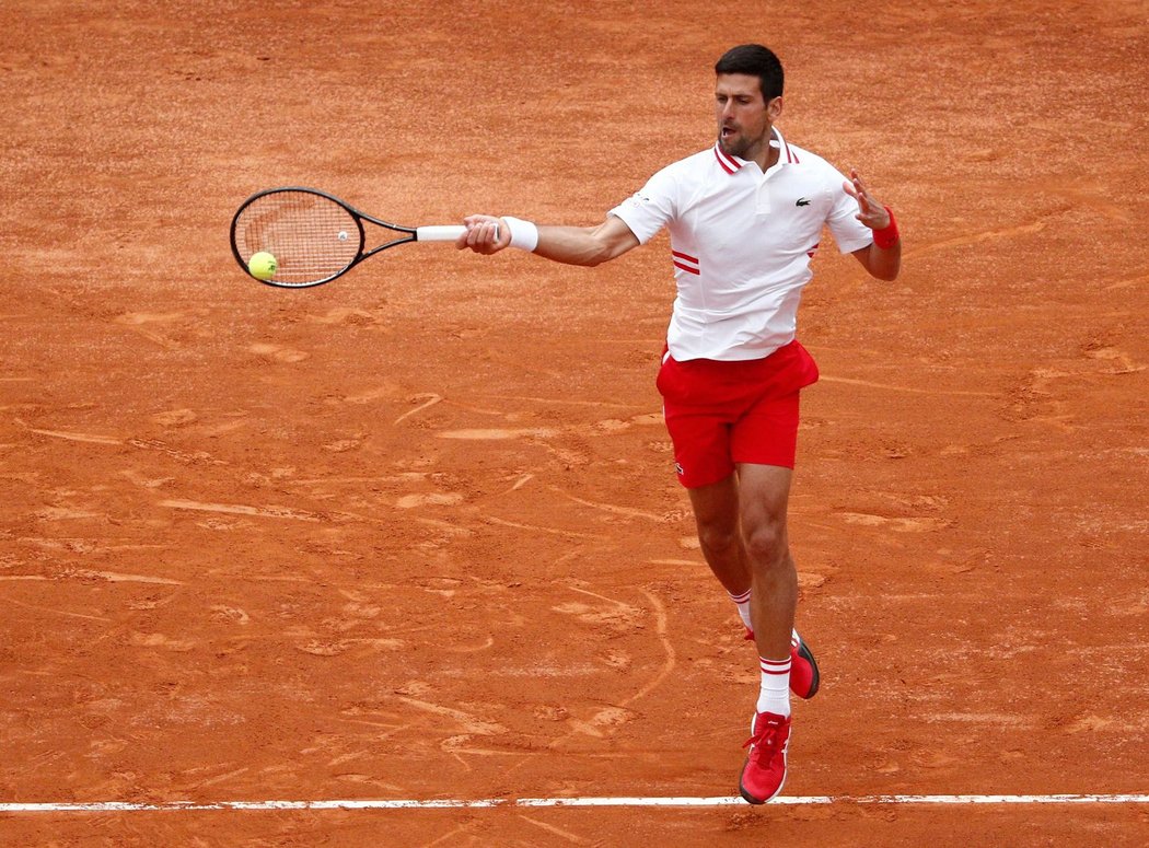 Srbský tenista Novak Djokovič na turnaji v Římě.