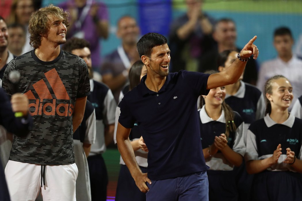 Alex Zverev a Novak Djoković