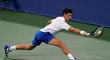 Novak Djokovič během souboje s Litevcem Ricardsem Berankisem