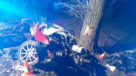 Při dopravní nehodě u Nových Hradů zemřeli tři mladí lidé, když s vozem Alfa Romeo narazili do dvou stromů po sobě.