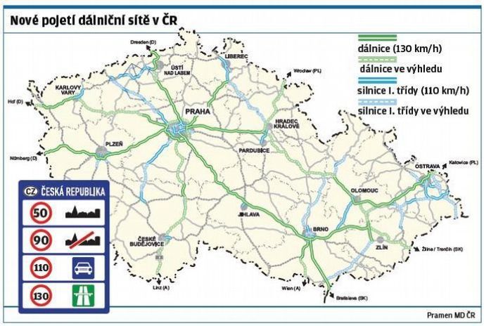 Nové pojetí dálniční sítě v Česku