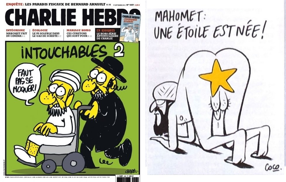 Karikatury Charlie Hebdo se často navážely do Mohameda a islámu.