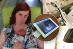 Už ve čtvrté porodnici v Česku budou moci rodiče sledovat svá předčasně narozená miminka přes kamery na tabletech a mobilních telefonech. Radka Š. to štěstí neměla