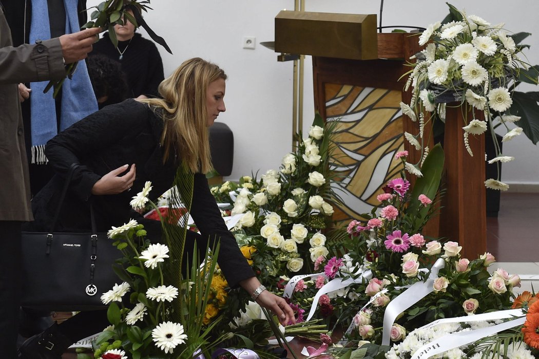 Petra Kvitová položila květiny k hrobu Jany Novotné.