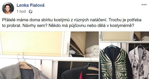 Dcera na Facebooku nabízí kostýmy svého otce.