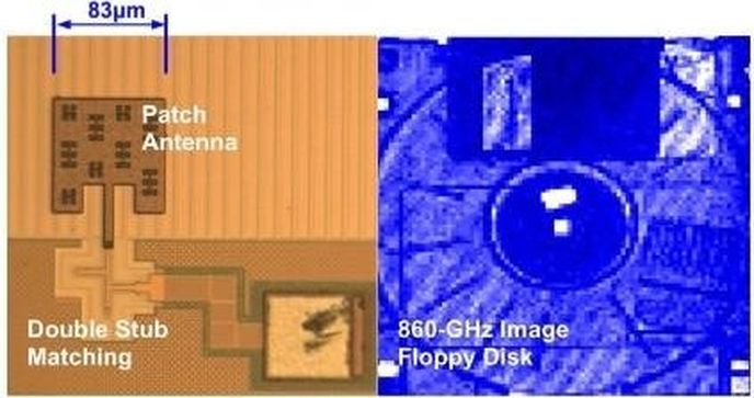 Nový čip umožní vidět skrze objekty. Na obrázku je vidět vnitřek diskety.