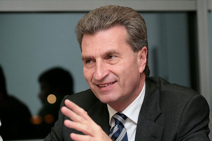 Nový eurokomisař pro digitální ekonomiku a společnost Günther Oettinger.