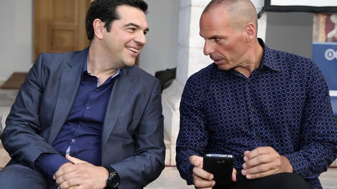 Nový řecký premiér Alexis Tsipras a jeho ministr financí Janis Varufakis