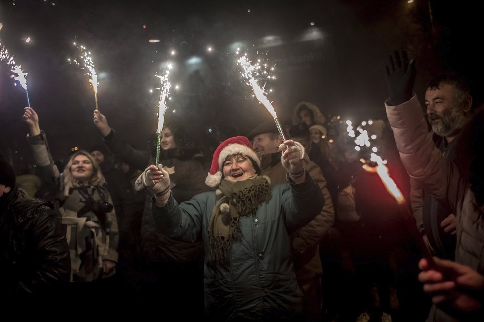 Praha slavila příchod Nového roku.