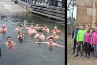 Zdravě do nového roku: Otužilci plavali ve Svratce a v Baťově kanálu, běžci rozběhávali Česko