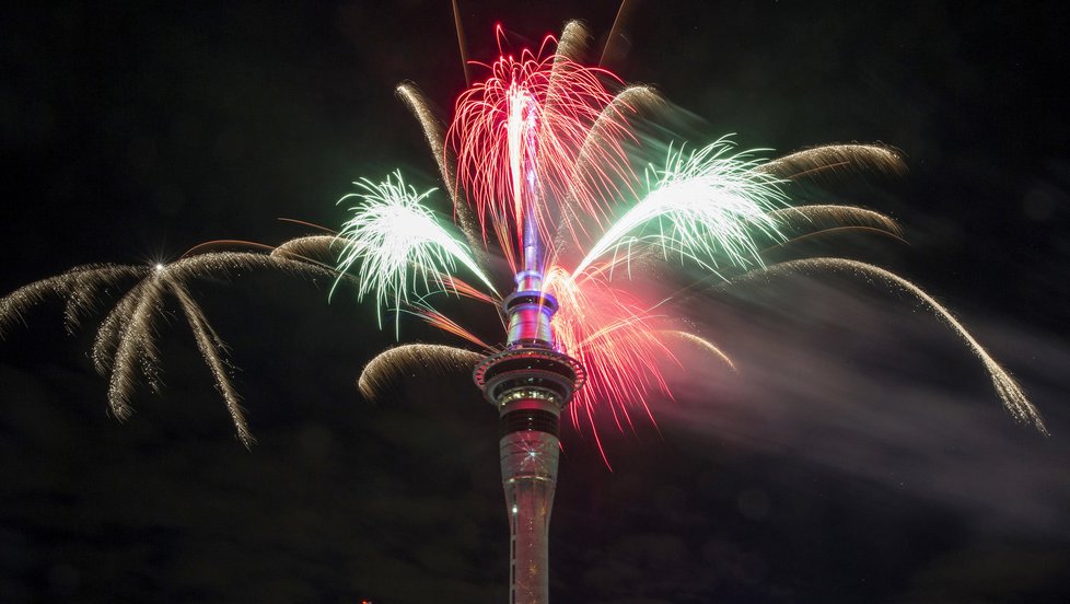 Novoroční ohňostroj v Aucklandu