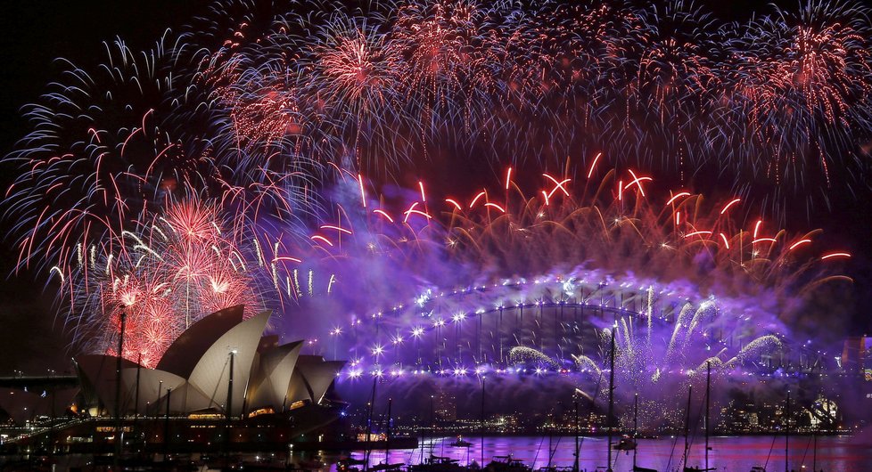 Novoroční ohňostroj v Sydney