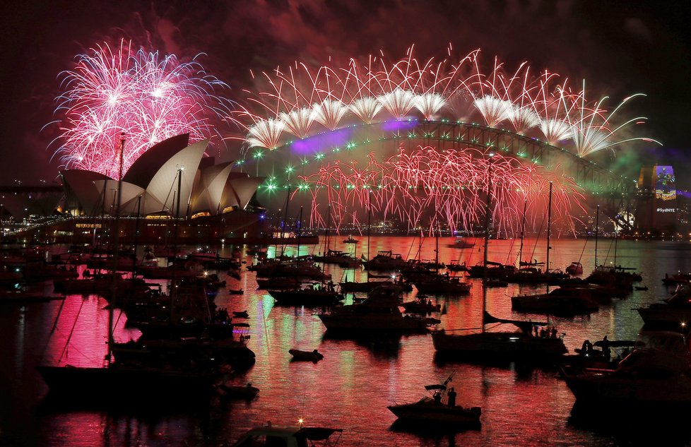 Novoroční ohňostroj v Sydney