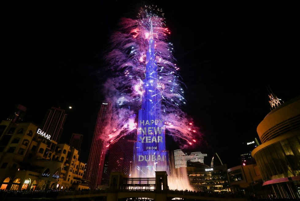 Burdž Chalífa: Silvestr a Nový rok v Dubaji.