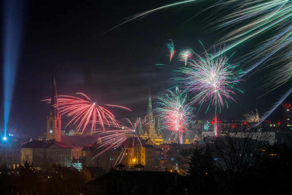 Oslavy Nového roku 1. ledna 2023 v Liberci.