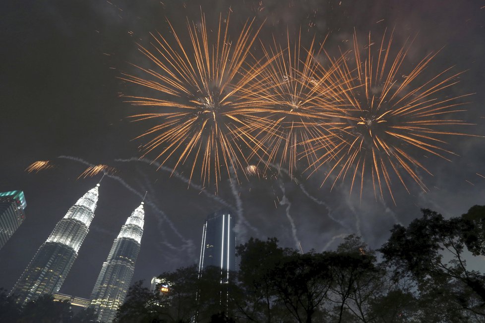 Oslavy Nového roku v Singapuru.