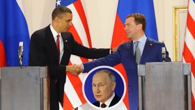 Z dohody podepsané v Praze je cár papíru. Takhle jednali o novém STARTu Obama a Medveděv u Klause