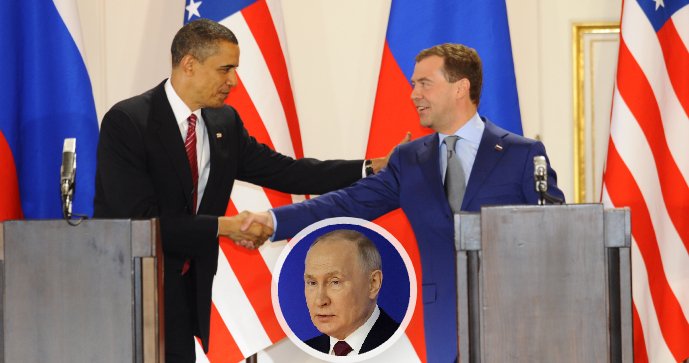 Dohodu Nový START, která omezuje počet jaderných hlavic a jejich nosičů, podepsali v roce 2010 v Praze tehdejší prezidenti USA a Ruska Barack Obama a Dmitrij Medveděv.
