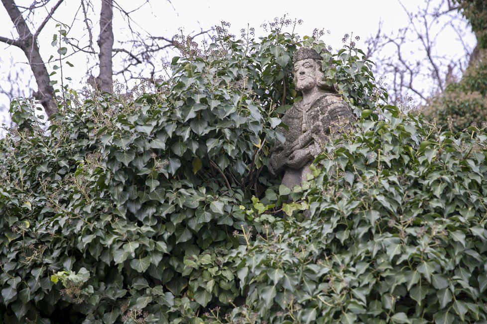 Nový Svět je jedním z vůbec nejmalebnějších míst v celé Praze. Takto na návštěvníky ze zeleně vykukuje například socha Jana Nepomuckého.