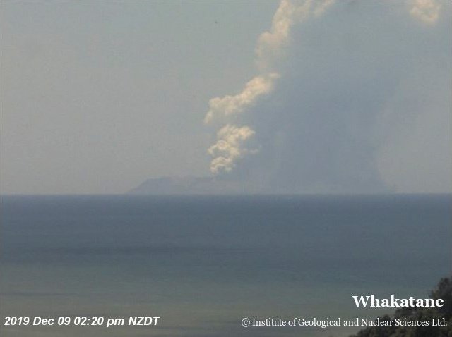 V pondělí 9. 12. 2019 došlo k erupci sopky na novozélandském ostrově White Island.