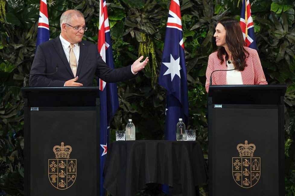 Novozélandská premiérka Jacinda Ardernová jednala s australským premiérem Scottem Morrisonem.