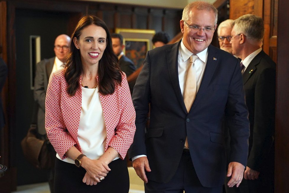 Novozélandská premiérka Jacinda Ardernová jednala s australským premiérem Scottem Morrisonem.