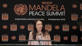 Novozélandská premiérka Jacinda Ardernová poprvé vystoupila na Valném shromáždění OSN.