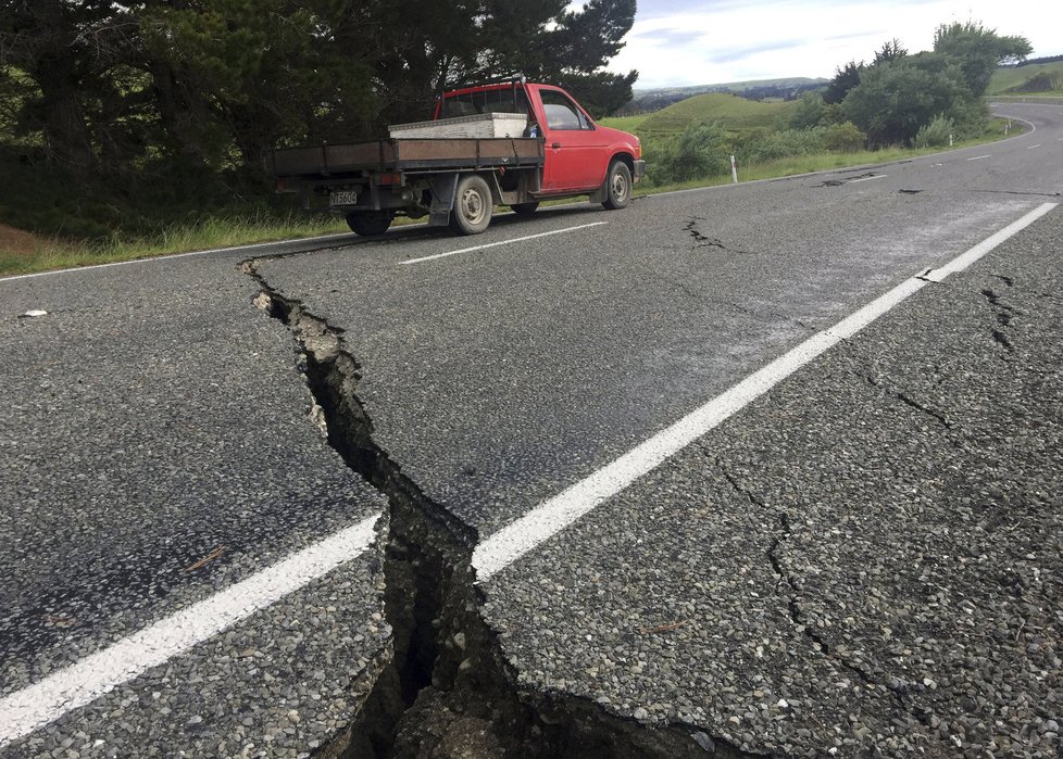 Nový Zélend zasáhlo silné zemětřesení.