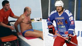 Před třemi rehabilitoval Pavel Nový v Kladrubech, nyní chodí pravidelně na hokejové tréningy.