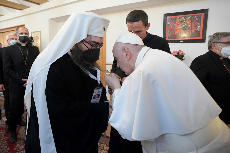 Papež František na Slovensku: Ekumenické setkání na nunciatuře (12.9.2021)