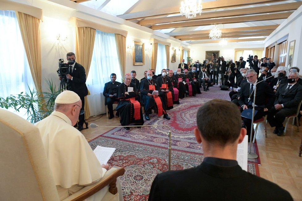 Papež František na Slovensku: Ekumenické setkání na nunciatuře (12.9.2021)