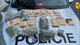 Dealera drog prozradil zápach a nervozita: V autě měl kilogramy marihuany a statisíce korun