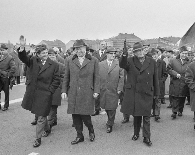 Slavnostní otevírání Nuselského mostu 22. února 1973