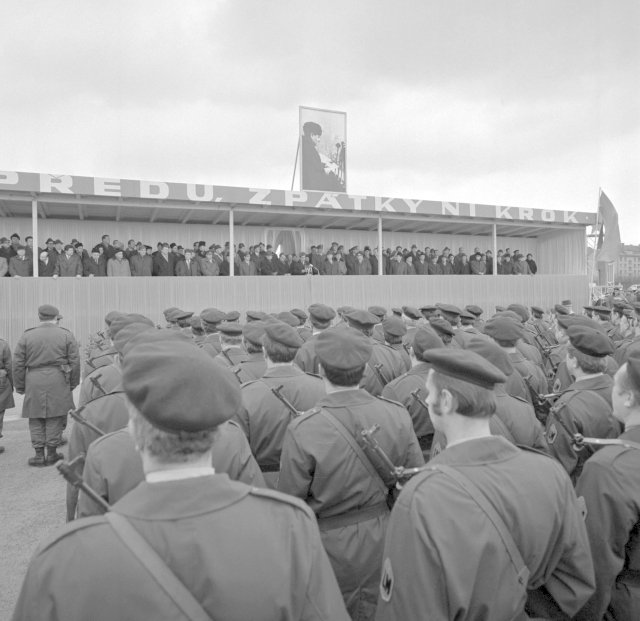 Slavnostní otevírání Nuselského mostu 22. února 1973