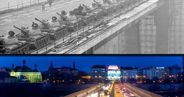 Nuselský most otevřeli před 50 lety, jeho nosnost testovalo 66 tanků