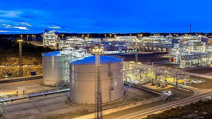 Norský závod na zpracování zemního plynu na poloostrově Nyhamna