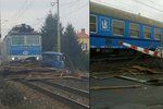 Další náklaďák na přejezdu: Na Nymbursku vletěl osobní vlak do Avie plné železa.