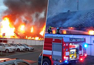 Mohutný požár v Nymburce: Plameny zachvátily bývalou výtopnu!