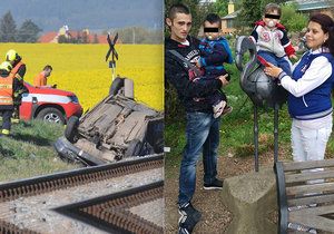 Při srážce auta s vlakem u Nýřan na Plzeňsku zemřela mladá žena a dvě děti.