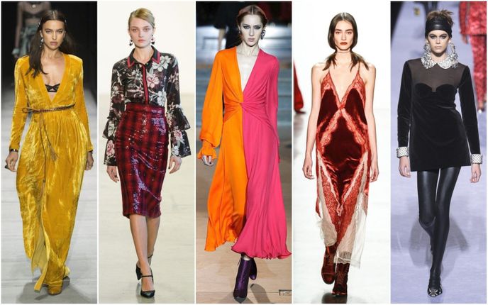 Zleva: Bottega Veneta, Badgley Mischka, Carolina Herrera, Jonathan Simkhai, Tom Ford