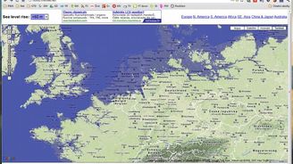 Interaktivní mapa: Simulace potopy světa